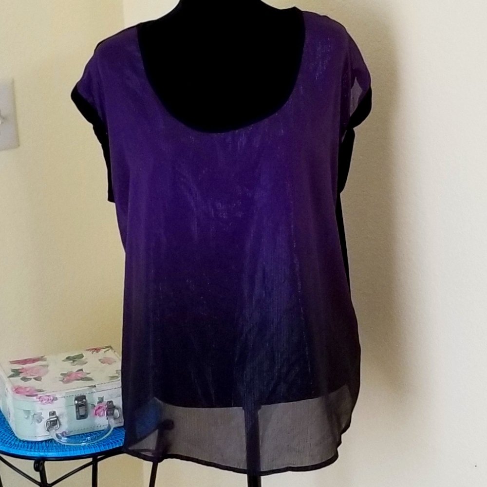 Ombre Plum & Black Top